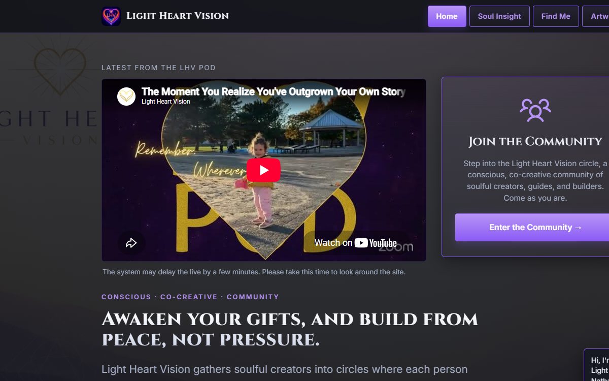 Light Heart Vision · Coach / practitioner site